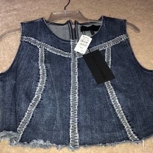 Denim crop top